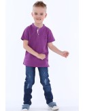 Jungen-T-Shirt mit lila Knöpfen NDZ4471 – Online-Shop – Boutique